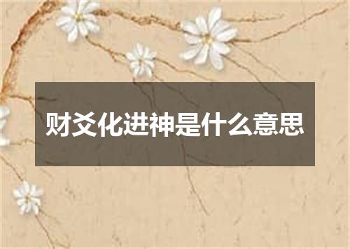 财爻化进神是什么意思