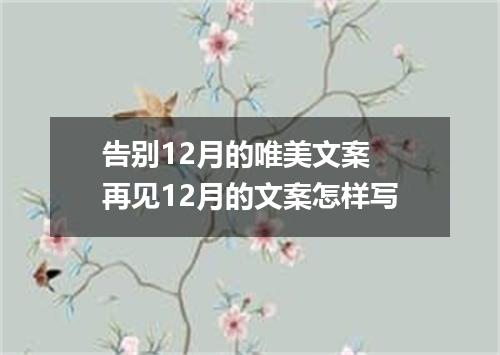告别12月的唯美文案 再见12月的文案怎样写
