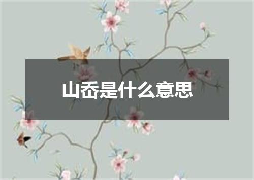 山岙是什么意思