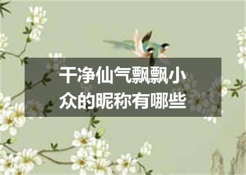 干净仙气飘飘小众的昵称有哪些