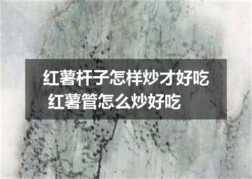 红薯杆子怎样炒才好吃 红薯管怎么炒好吃