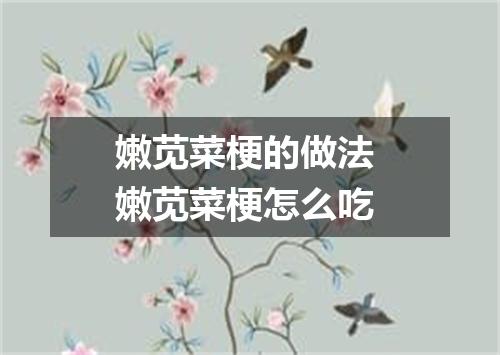 嫩苋菜梗的做法 嫩苋菜梗怎么吃