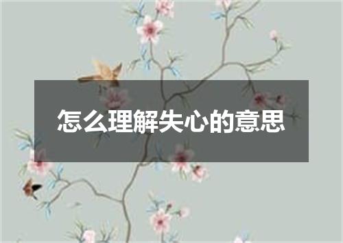 怎么理解失心的意思