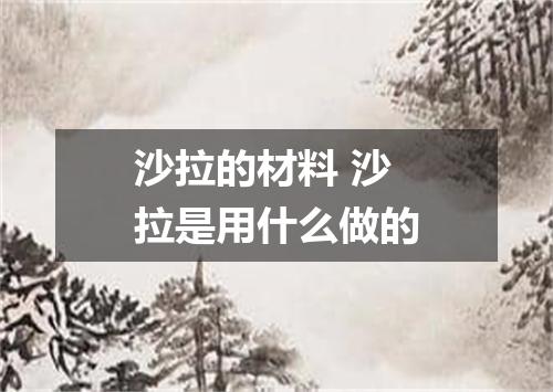 沙拉的材料 沙拉是用什么做的