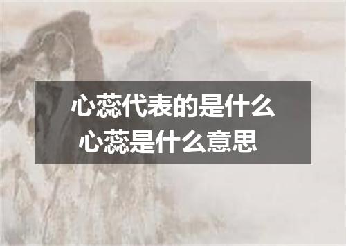 心蕊代表的是什么 心蕊是什么意思