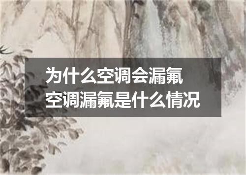 为什么空调会漏氟 空调漏氟是什么情况