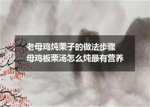 老母鸡炖栗子的做法步骤 母鸡板栗汤怎么炖最有营养