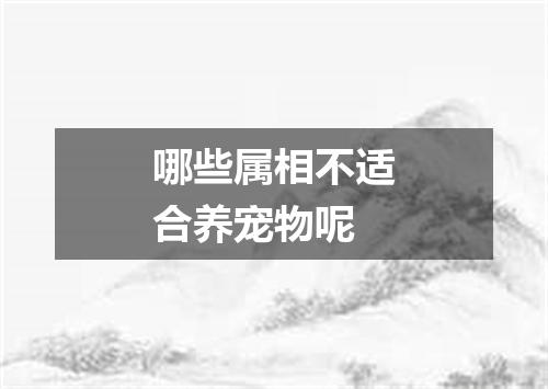 哪些属相不适合养宠物呢