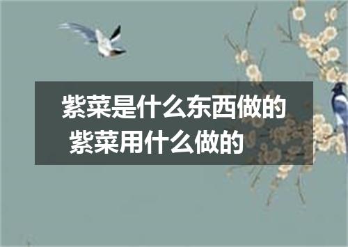 紫菜是什么东西做的 紫菜用什么做的