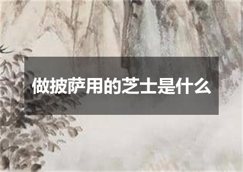 做披萨用的芝士是什么