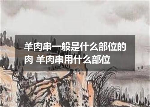 羊肉串一般是什么部位的肉 羊肉串用什么部位