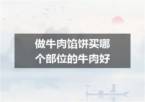 做牛肉馅饼买哪个部位的牛肉好