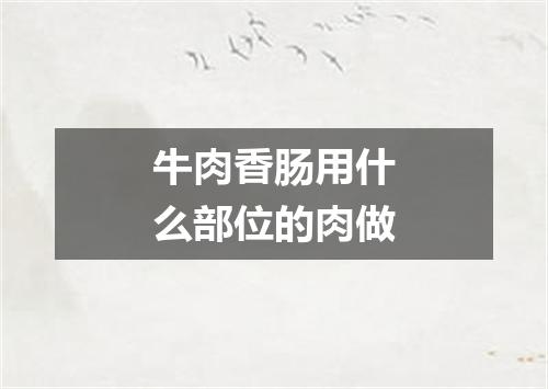 牛肉香肠用什么部位的肉做