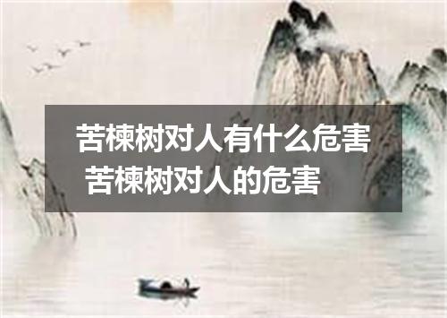 苦楝树对人有什么危害 苦楝树对人的危害