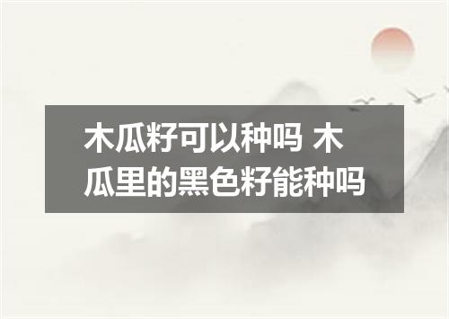 木瓜籽可以种吗 木瓜里的黑色籽能种吗