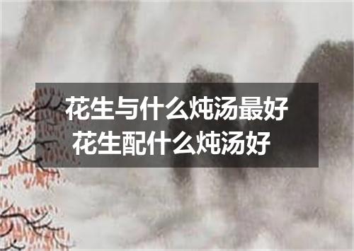 花生与什么炖汤最好 花生配什么炖汤好