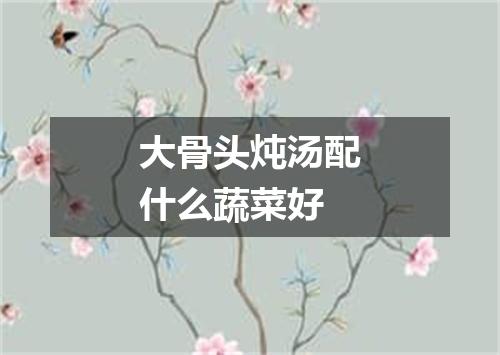 大骨头炖汤配什么蔬菜好