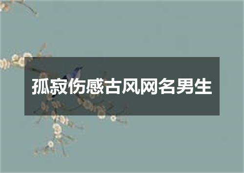 孤寂伤感古风网名男生
