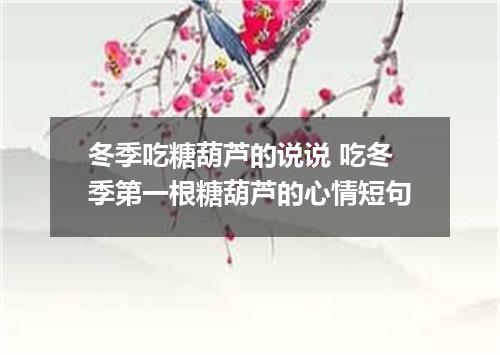 冬季吃糖葫芦的说说 吃冬季第一根糖葫芦的心情短句