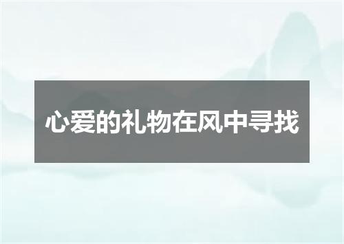 心爱的礼物在风中寻找