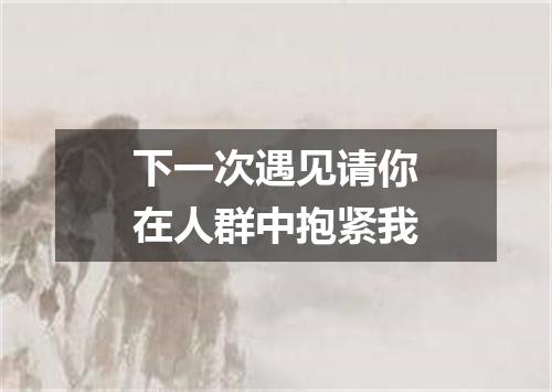 下一次遇见请你在人群中抱紧我