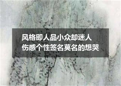 风格即人品小众却迷人 伤感个性签名莫名的想哭