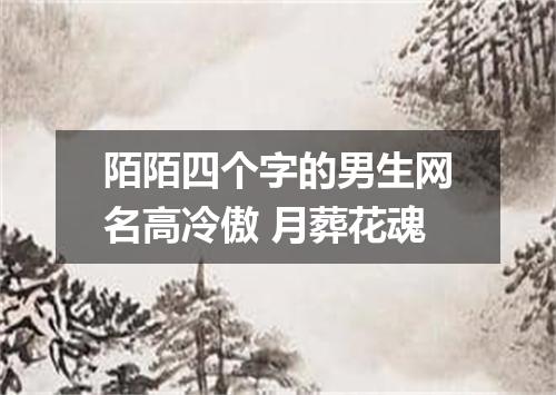 陌陌四个字的男生网名高冷傲 月葬花魂