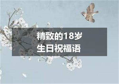 精致的18岁生日祝福语