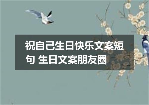 祝自己生日快乐文案短句 生日文案朋友圈