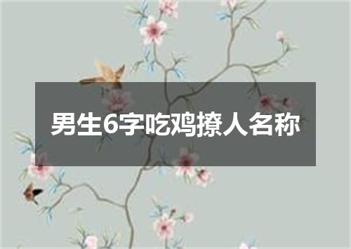 男生6字吃鸡撩人名称