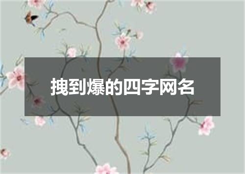 拽到爆的四字网名