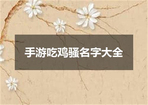 手游吃鸡骚名字大全