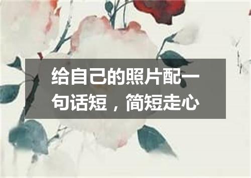 给自己的照片配一句话短，简短走心
