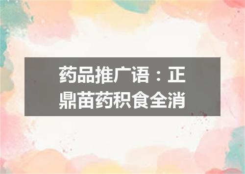 药品推广语：正鼎苗药积食全消
