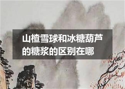 山楂雪球和冰糖葫芦的糖浆的区别在哪