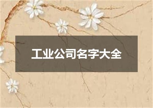 工业公司名字大全