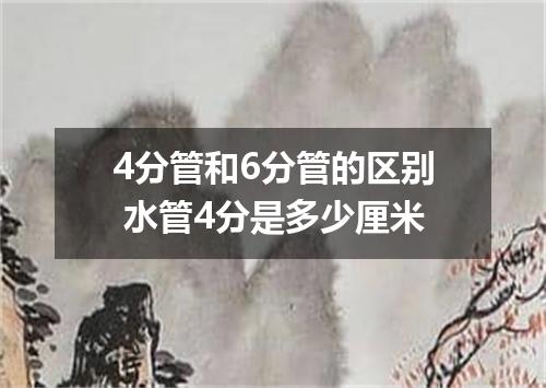 4分管和6分管的区别 水管4分是多少厘米