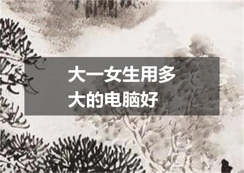 大一女生用多大的电脑好