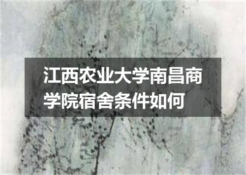 江西农业大学南昌商学院宿舍条件如何