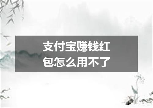 支付宝赚钱红包怎么用不了