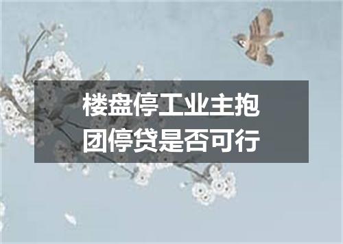楼盘停工业主抱团停贷是否可行