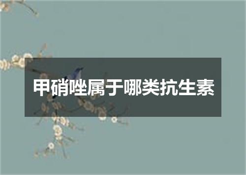 甲硝唑属于哪类抗生素