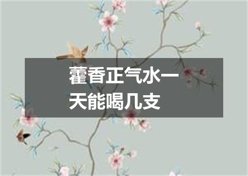 藿香正气水一天能喝几支