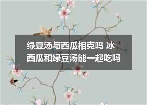 绿豆汤与西瓜相克吗 冰西瓜和绿豆汤能一起吃吗