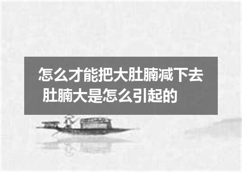 怎么才能把大肚腩减下去 肚腩大是怎么引起的