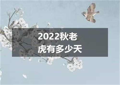2022秋老虎有多少天