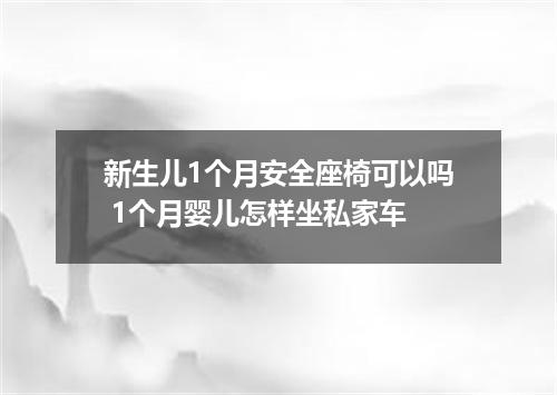 新生儿1个月安全座椅可以吗 1个月婴儿怎样坐私家车