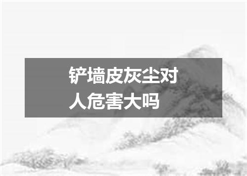 铲墙皮灰尘对人危害大吗