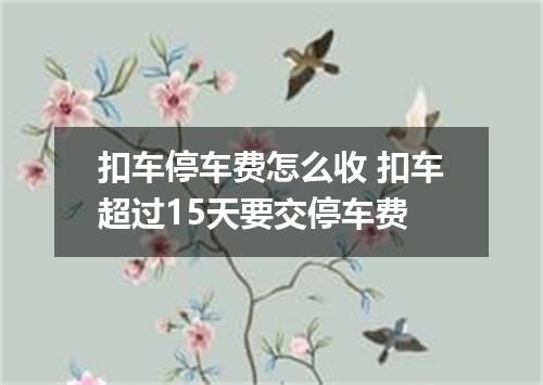 扣车停车费怎么收 扣车超过15天要交停车费