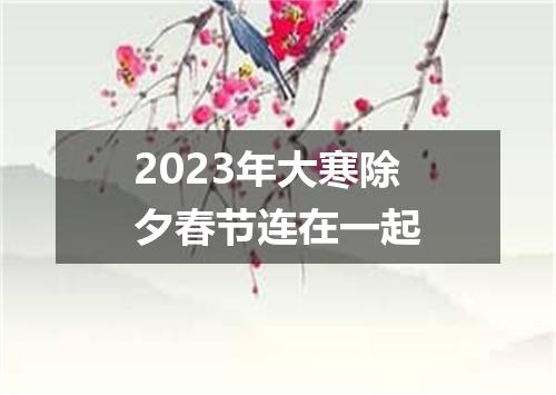 2023年大寒除夕春节连在一起